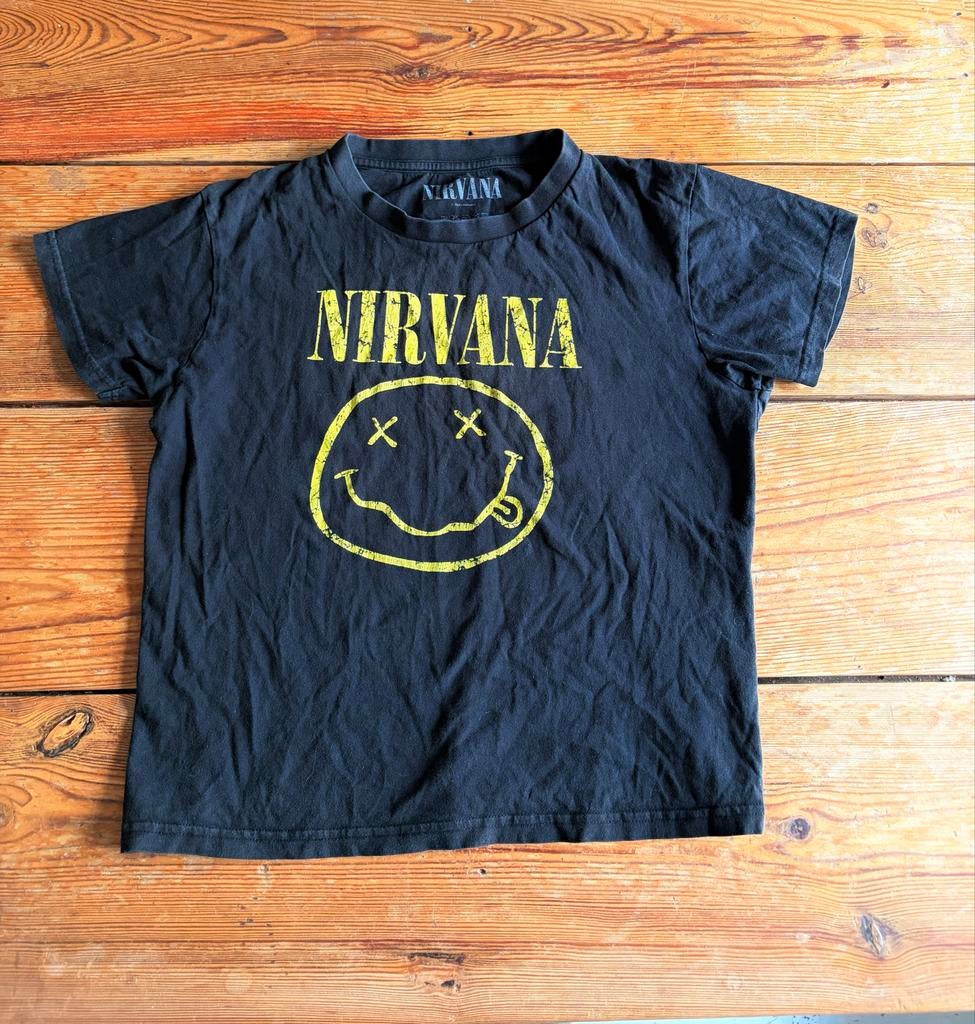 Nirvana shirt zwart geel 152, Ophalen of Verzenden, Gebruikt, Jongen of Meisje, Shirt of Longsleeve