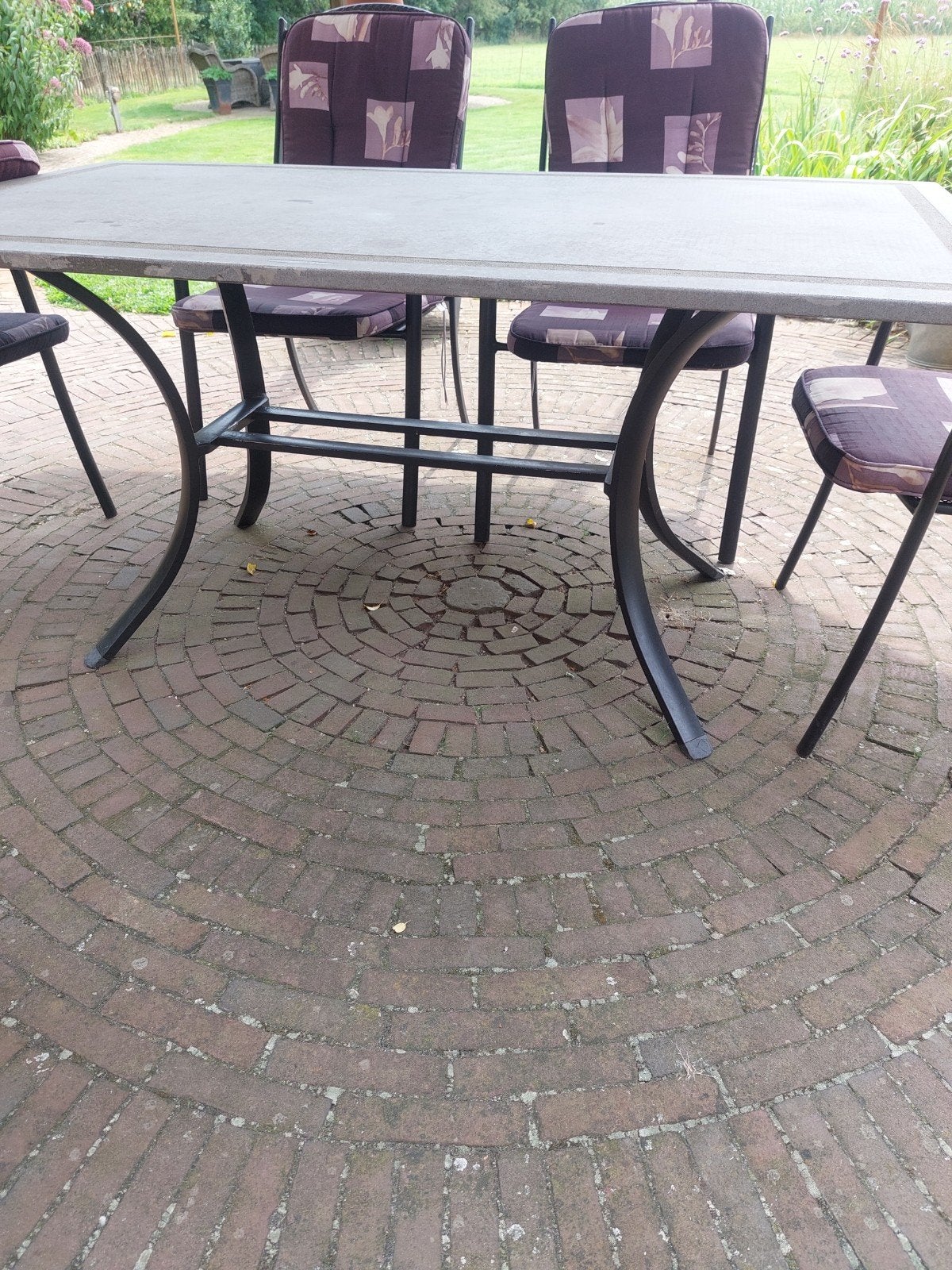 tuinset, Ophalen, Gebruikt, Rechthoekig, Aluminium