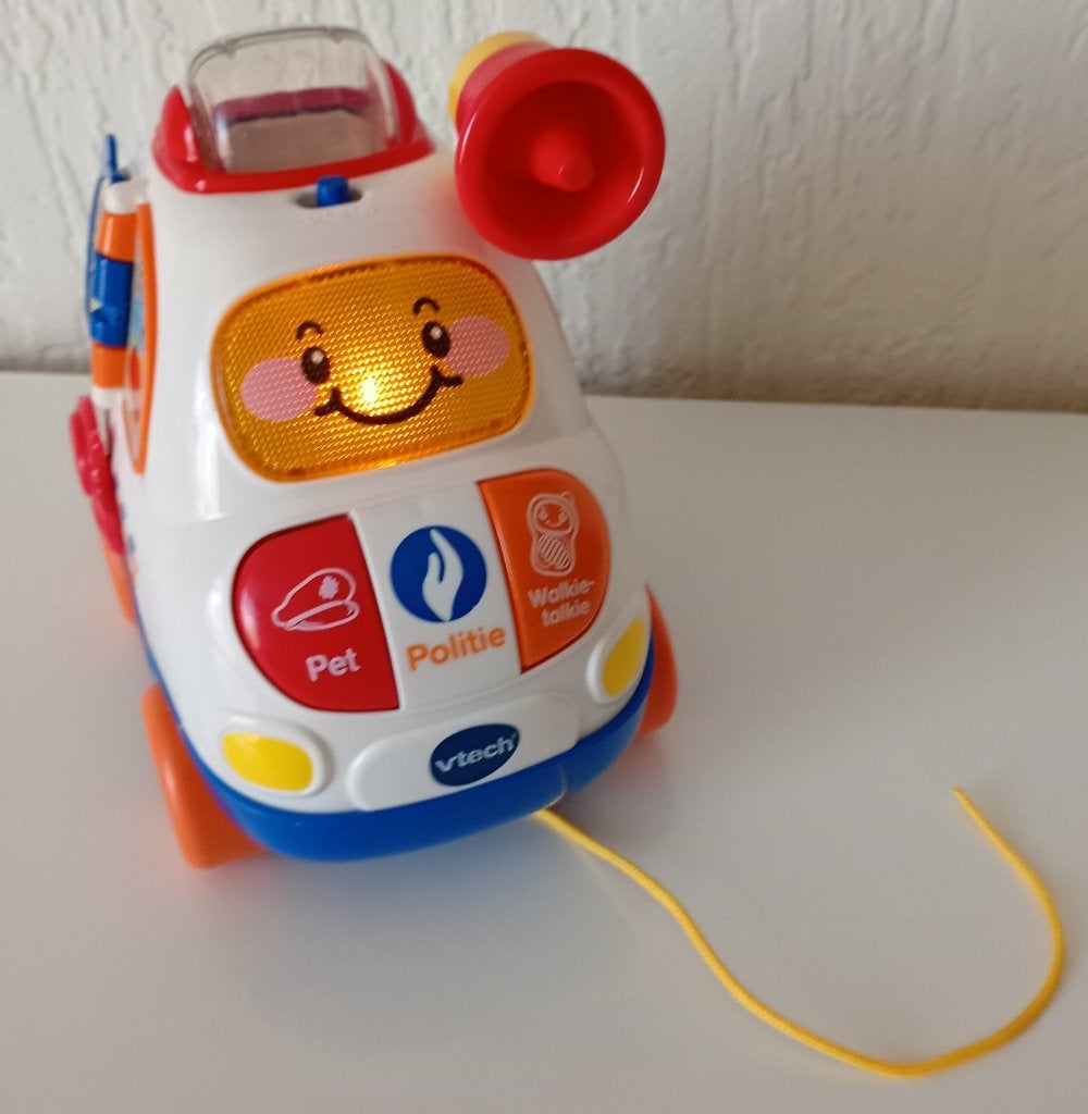 Vtech Baby Toet Toet Politieauto met trekkoord, Ophalen of Verzenden, Zo goed als nieuw, 6 maanden tot 2 jaar
