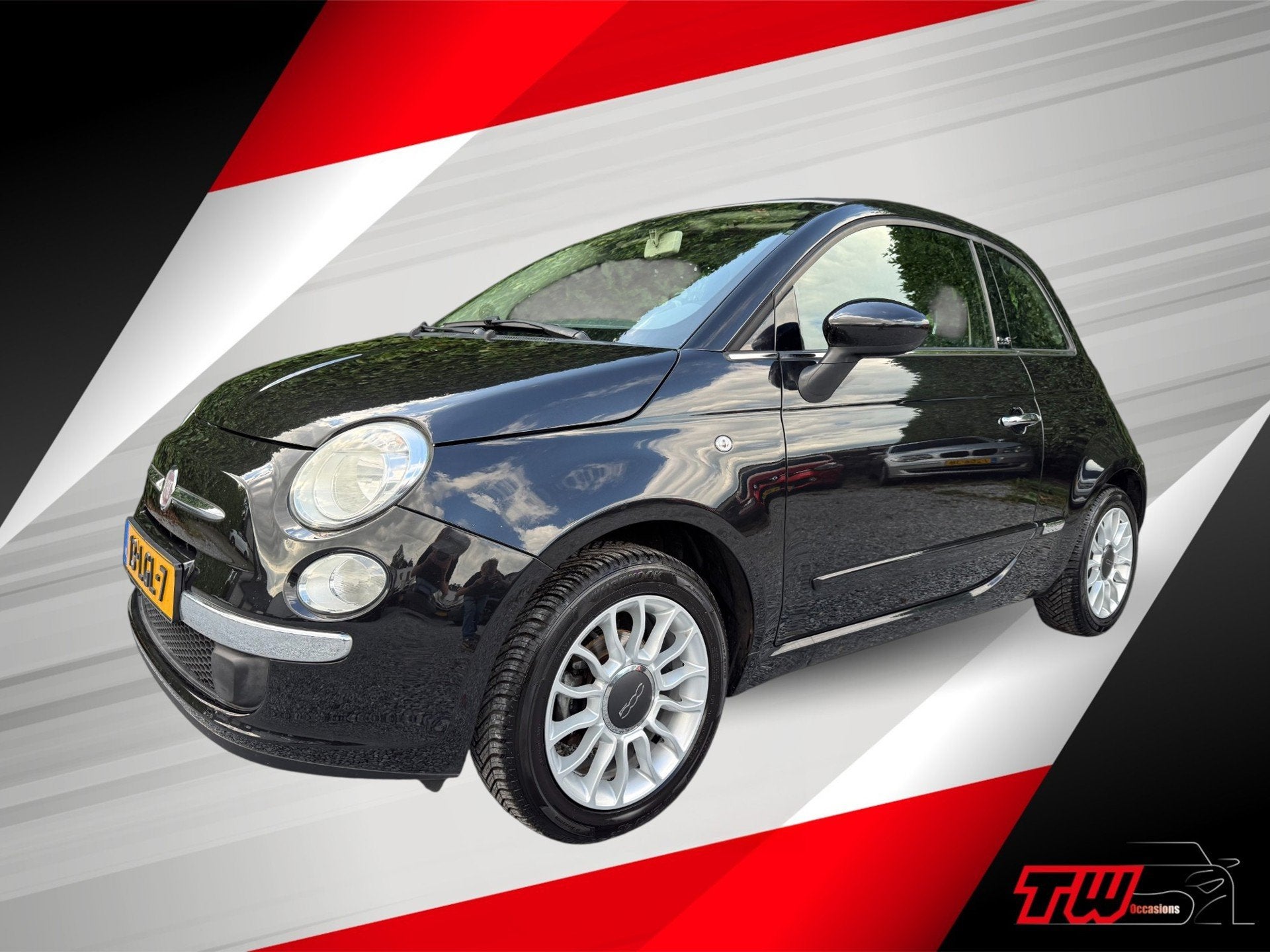 Fiat 500 C 1.2 Lounge Cabrio AUT |NWE APK|AIRCO|LEER|NAVI, Euro 5, Gebruikt, 4 cilinders, Cabriolet