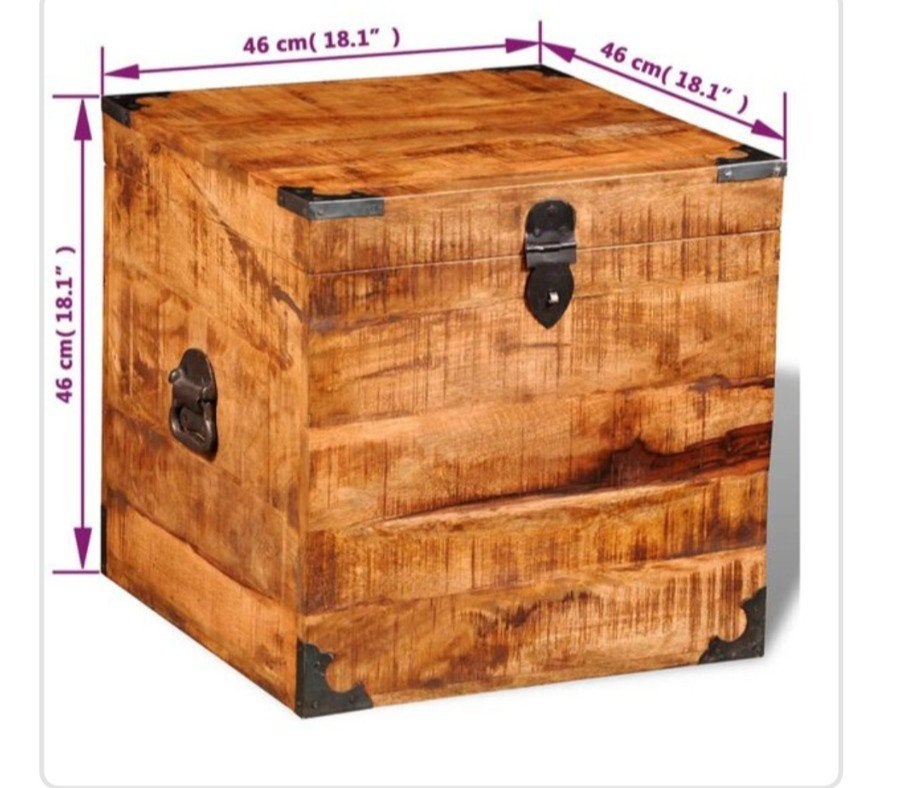massief  duurzaam mango houten opberg kist, Ophalen, Minder dan 50 cm, Minder dan 50 cm, Zo goed als nieuw