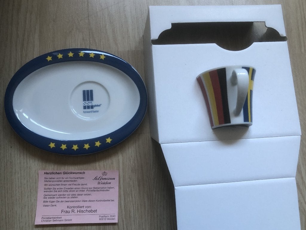 SELTMANN WEIDEN - PORSELEIN -ESPRESSOKOPJE MET SCHOTEL, Antiek en Kunst, Ophalen of Verzenden