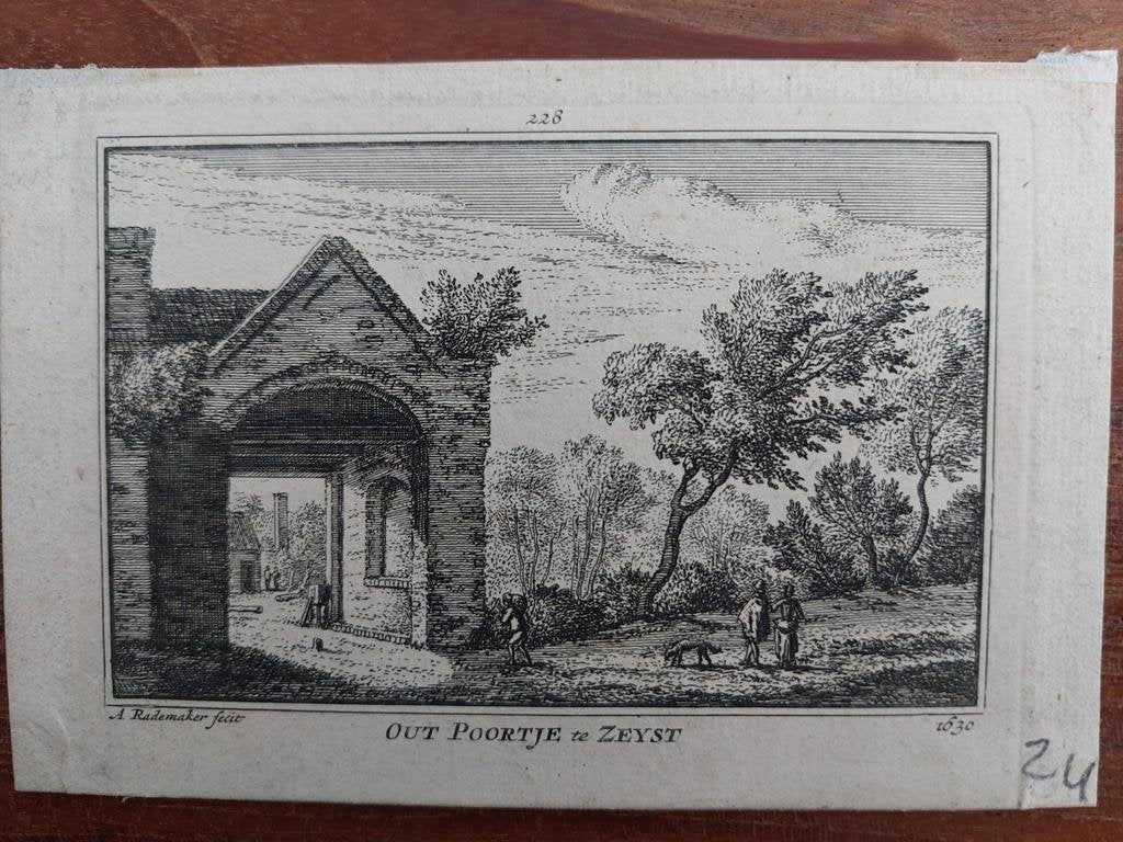 228 / Out Poortje te Zeyst - Zeist Gravure, Ophalen of Verzenden