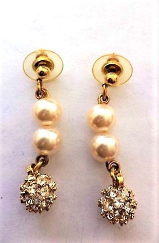 Ermanno Lui Couture Oorhangers – Verguld met Parel & Strass, Sieraden, Tassen en Uiterlijk, Ophalen, Overige materialen, Nieuw