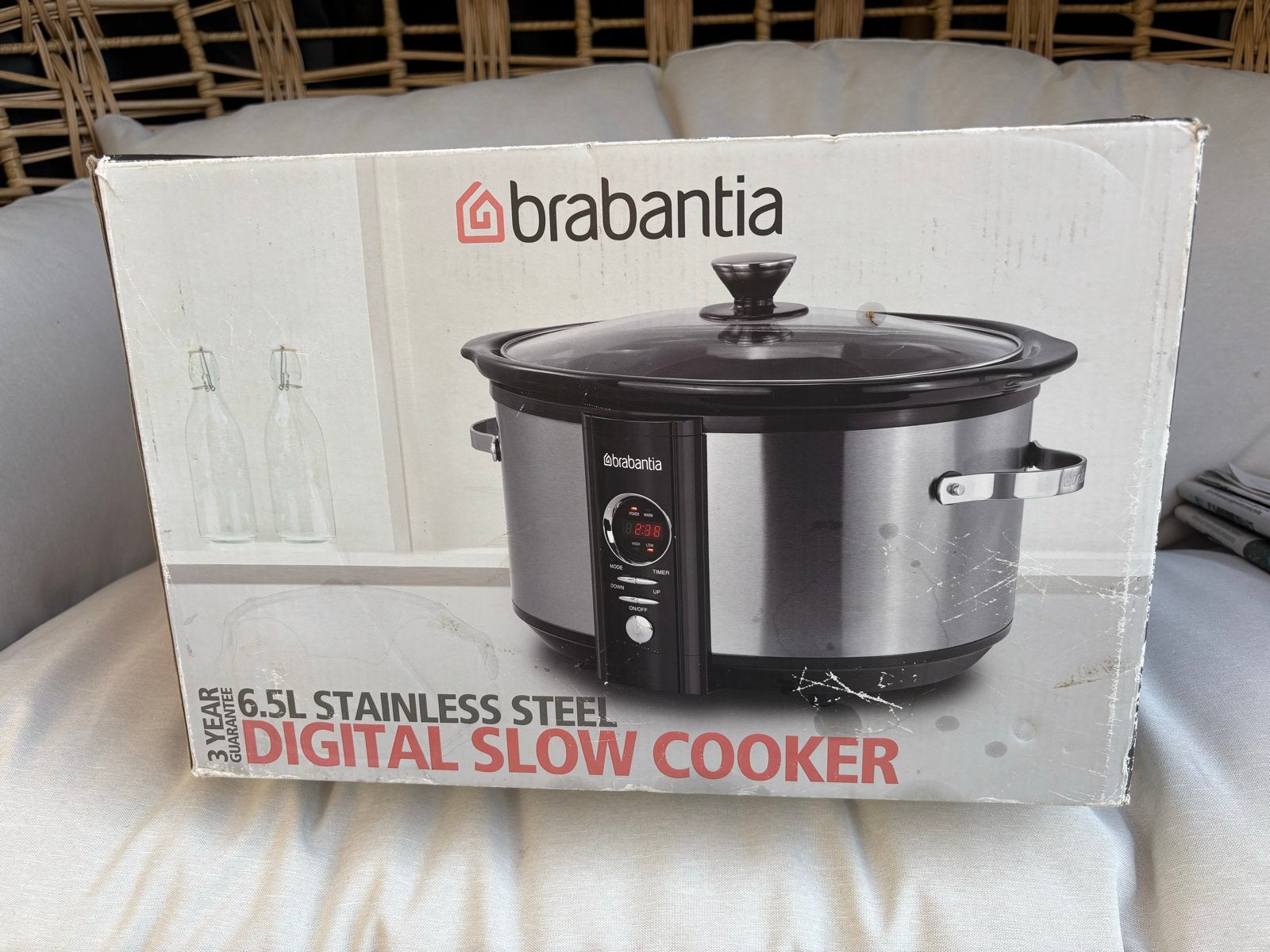 Brabantia digital slow cooker slowcooker 6,5 liter als nieuw, Ophalen of Verzenden, Nieuw