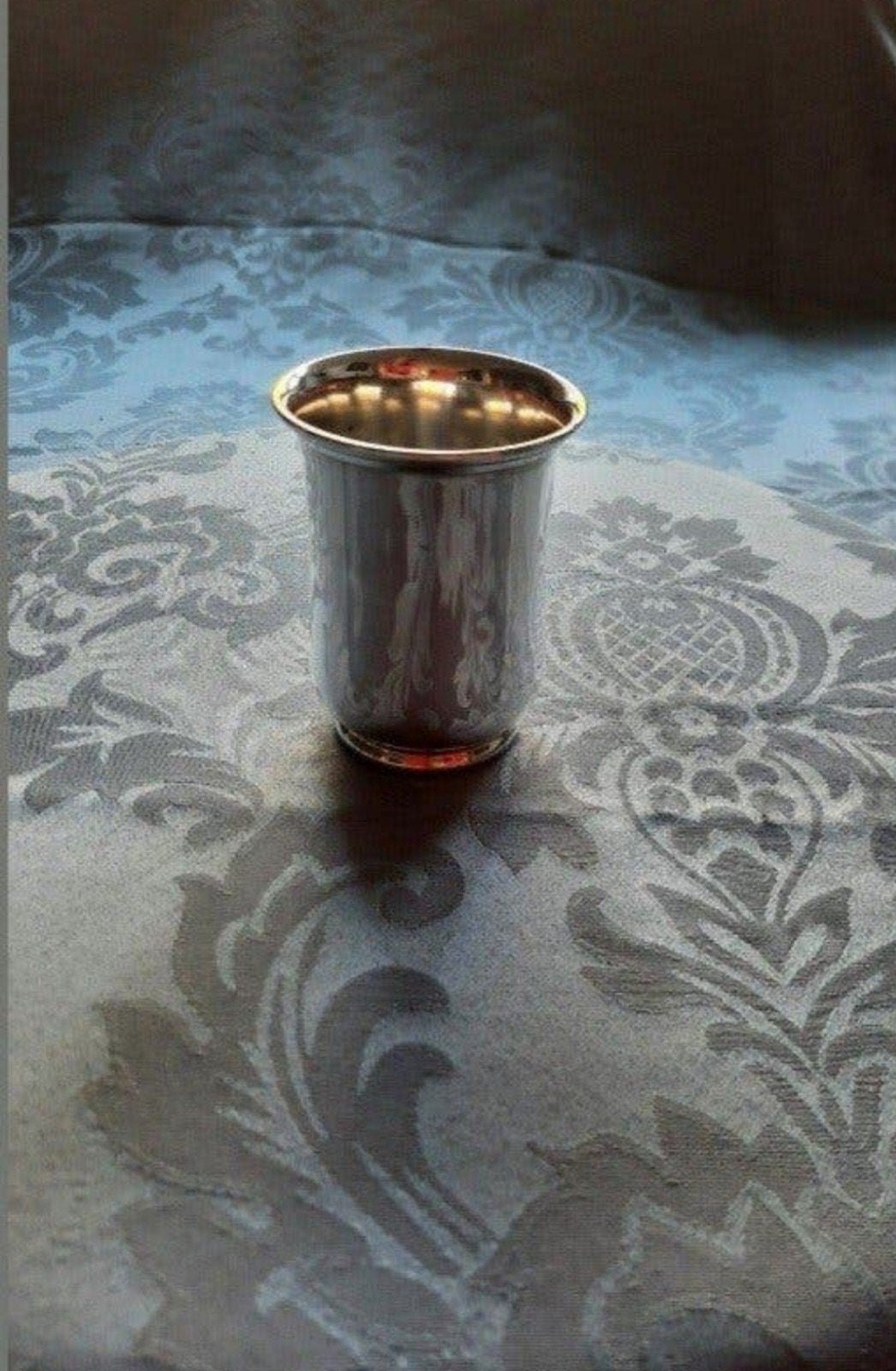 Antieke verzilverde beker, vermoedelijk 19e eeuw, Ophalen of Verzenden, Zilver