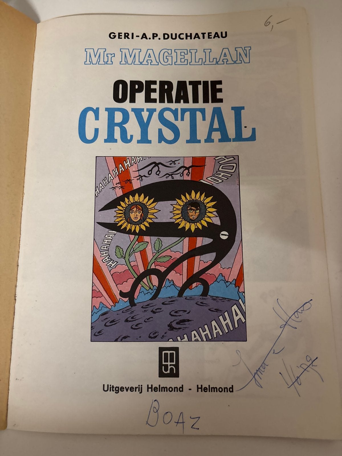Mr Magellan Operatie Crystal Kuifje stripboek 1972, Eén stripboek, Ophalen of Verzenden, Gelezen
