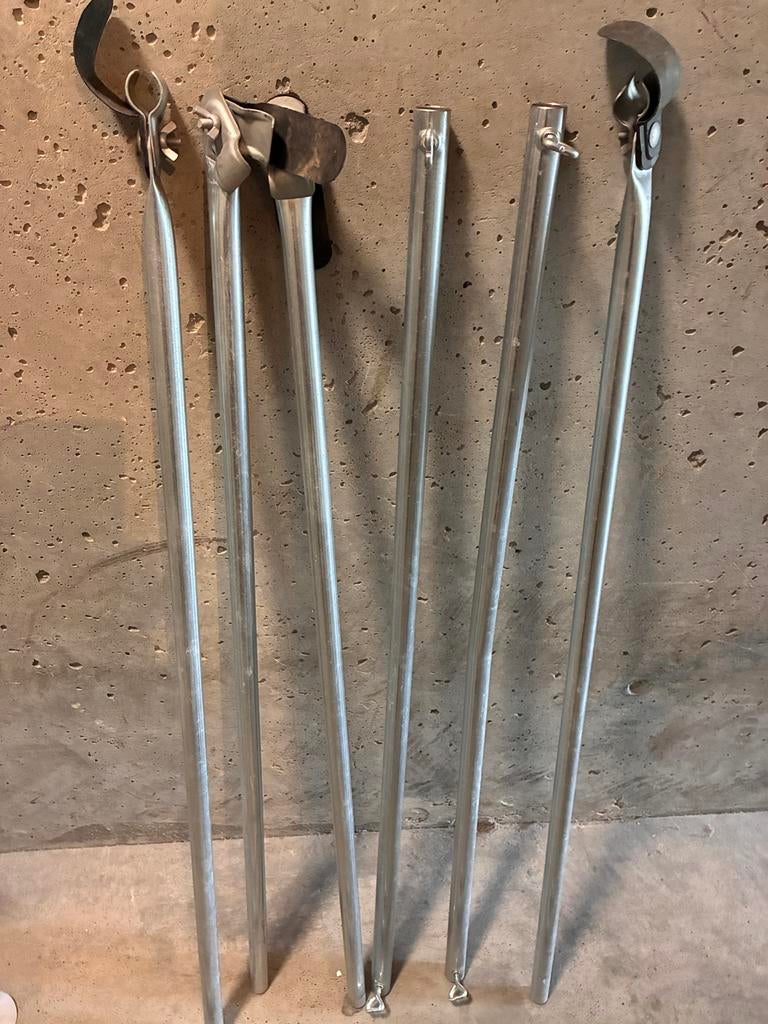 Nok stokken voor luifel 21mm - Set van 6, Caravans en Kamperen, Tentaccessoires, Ophalen, Gebruikt