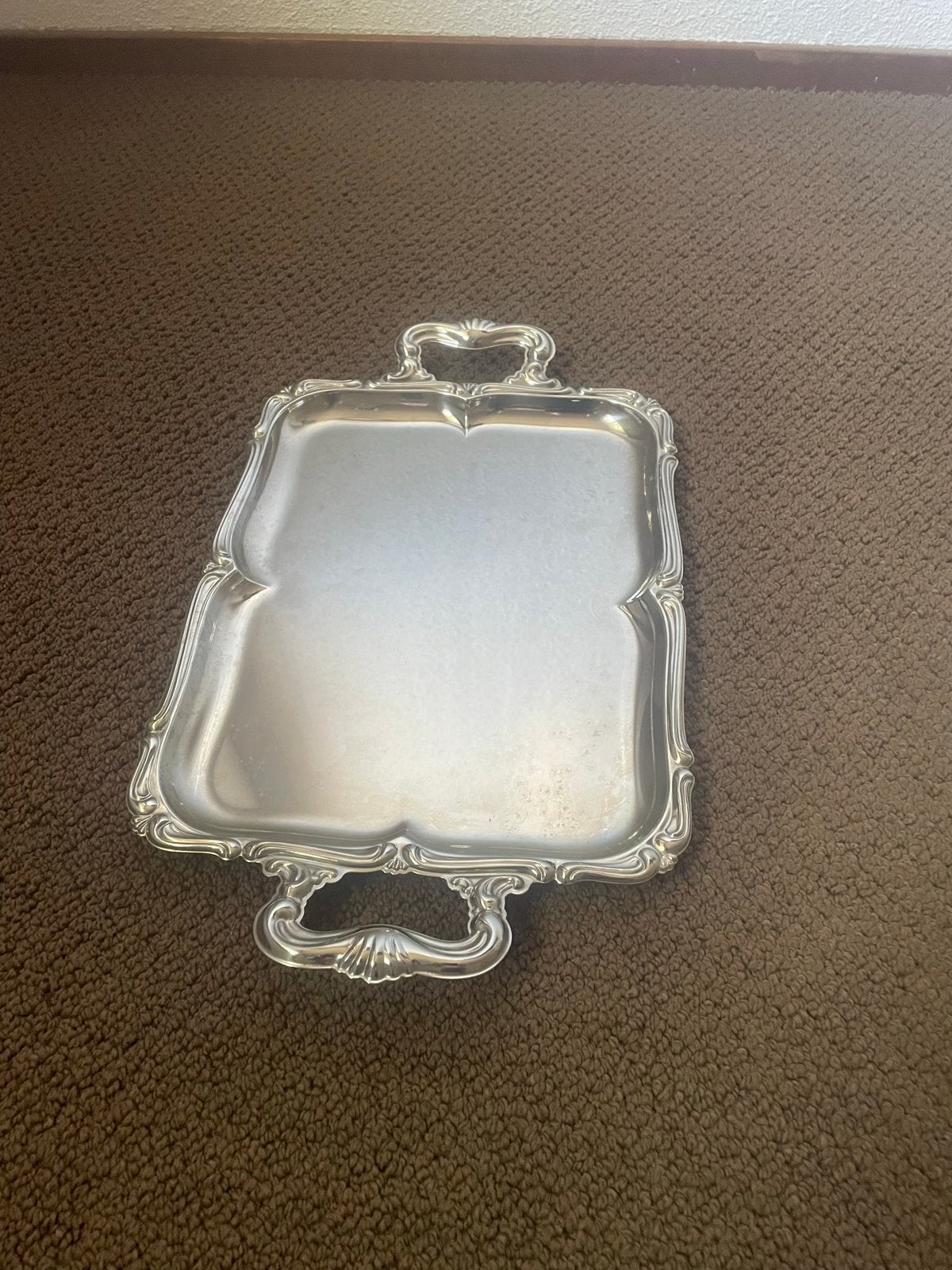 Vintage Alessi dienblad staal - 39x23,5 cm, Gebruikt, Ophalen of Verzenden, Dienblad, Metaal