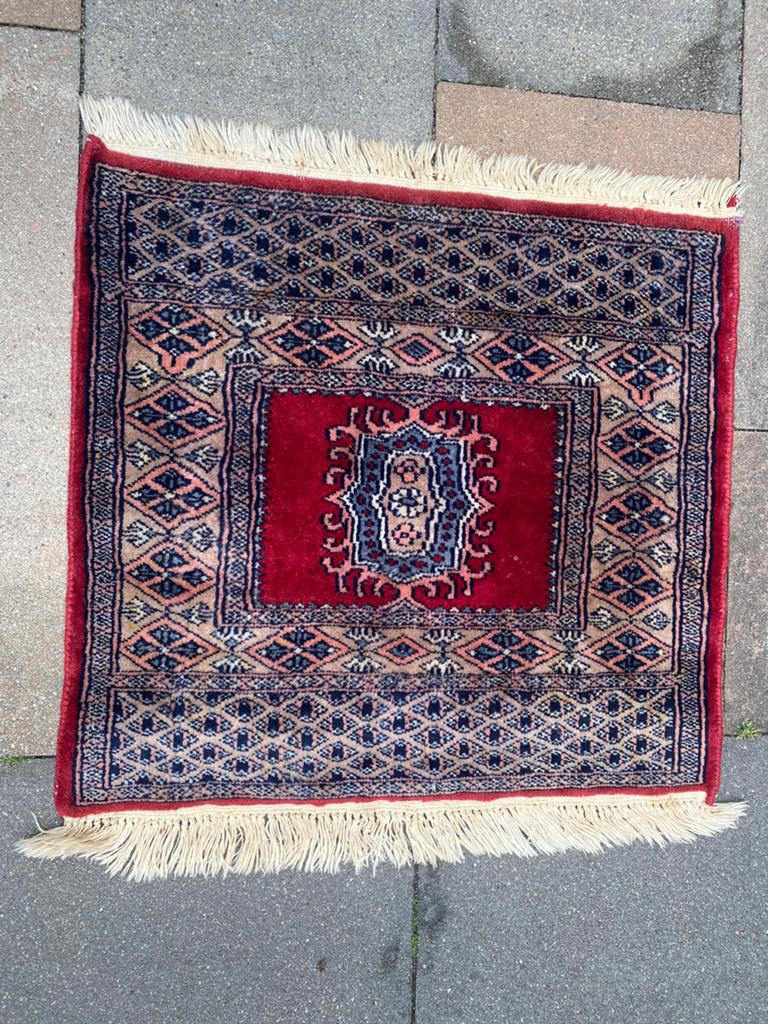 Vintage tapijt kleed Perzisch rood roze antiek, Verzenden