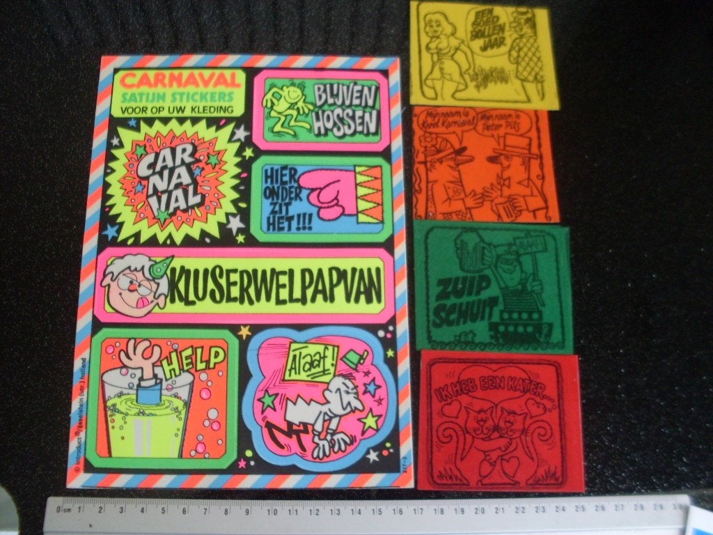 10x sticker carnaval satijn voor op kleding alaaf, Verzamelen, Verzenden, Zo goed als nieuw, Overige typen
