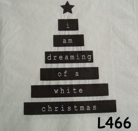 OPRUIMING servetten decoupage * white Christmas L466 – 4x, Verzenden, Nieuw