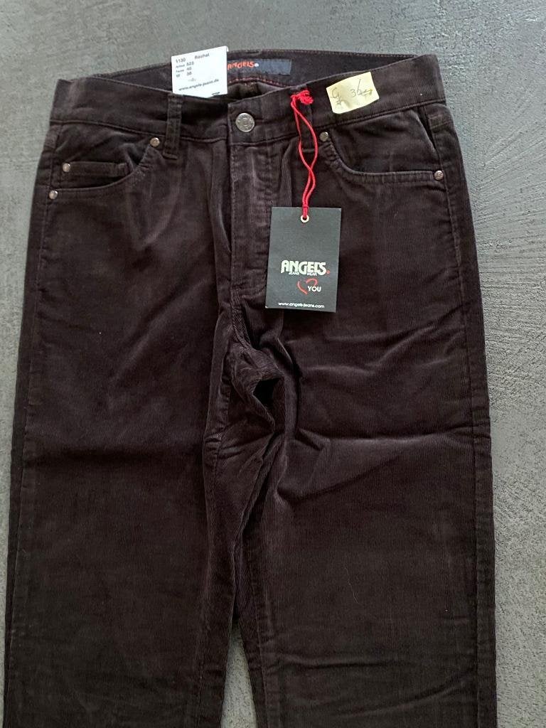 G36 Nieuw: broek rib-fluweel Angels Rachel mt. 36=S L30, Kleding | Dames, Bruin, Nieuw, Ophalen of Verzenden, Angels