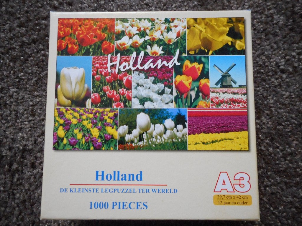 De kleinste legpuzzel ter wereld 'Holland' 1000 stukjes zgan, Ophalen of Verzenden, 500 t/m 1500 stukjes, Zo goed als nieuw, Legpuzzel
