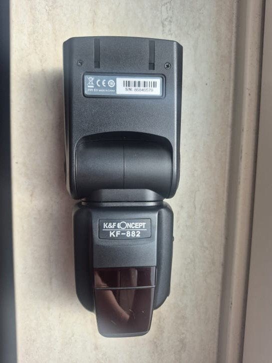 K&F Concept KF-882 Externe Flitser voor Camera, Overige merken, Externe flitser, Ophalen of Verzenden, Zo goed als nieuw