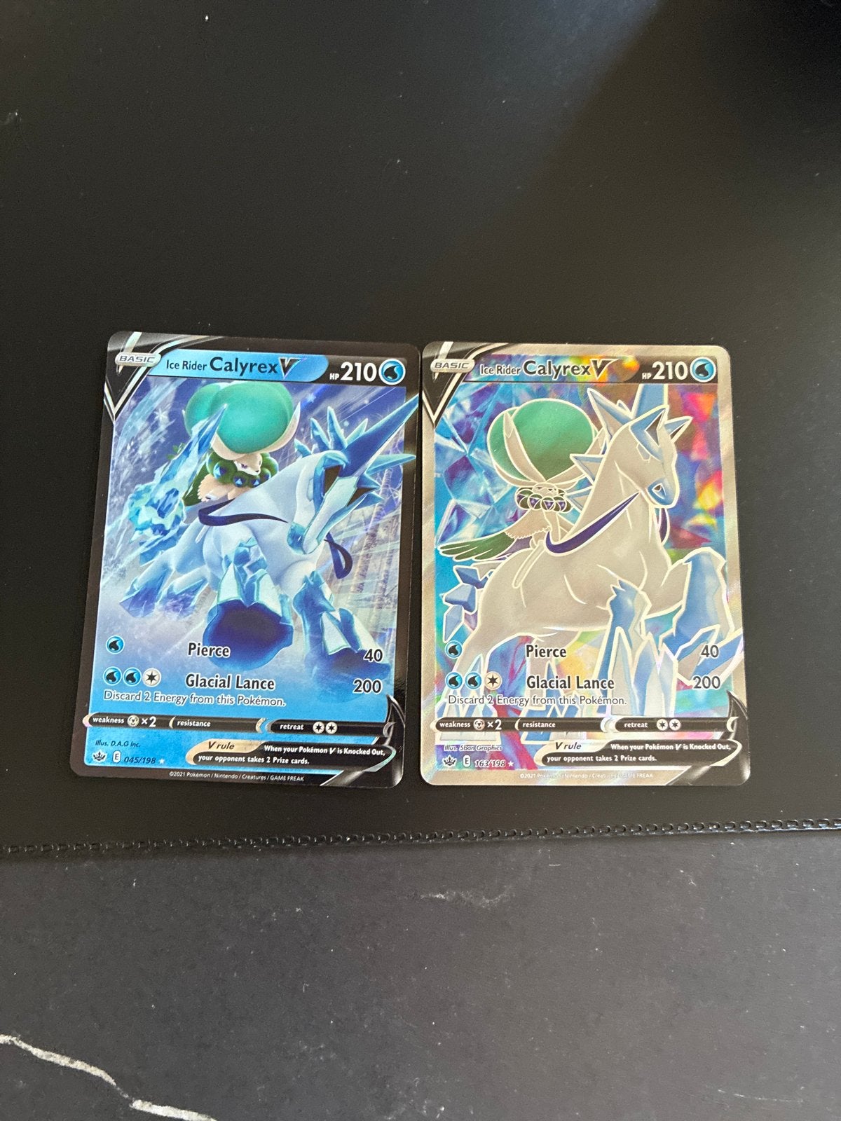 Ice Rider Calyrex V Pokémon kaarten - Normaal en Full Art, Ophalen, Zo goed als nieuw, Meerdere kaarten
