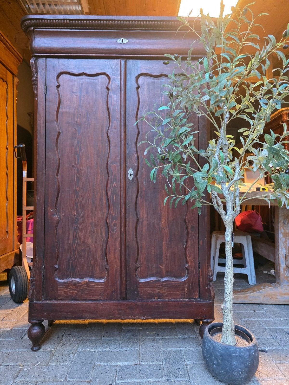 Biedermeier meidenkast kledingkast bezorgen mogelijk, Ophalen of Verzenden