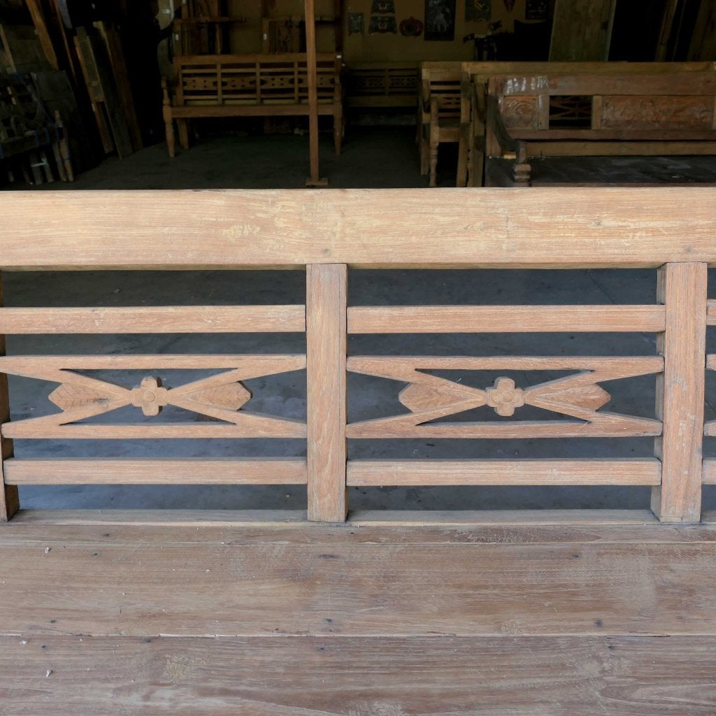 Tuinbank RQ22 teakbank stationsbank landelijk teak hout Bali, Ophalen of Verzenden