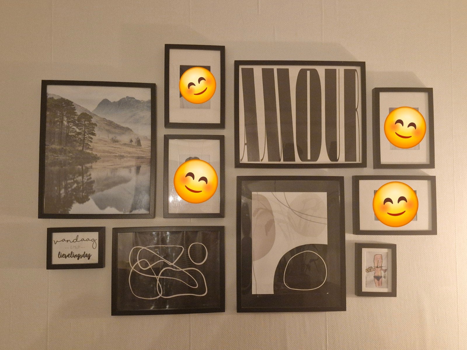 Set van 10 IKEA RIBBA fotolijsten, Minder dan 50 cm, Ophalen of Verzenden, Zo goed als nieuw, Minder dan 50 cm