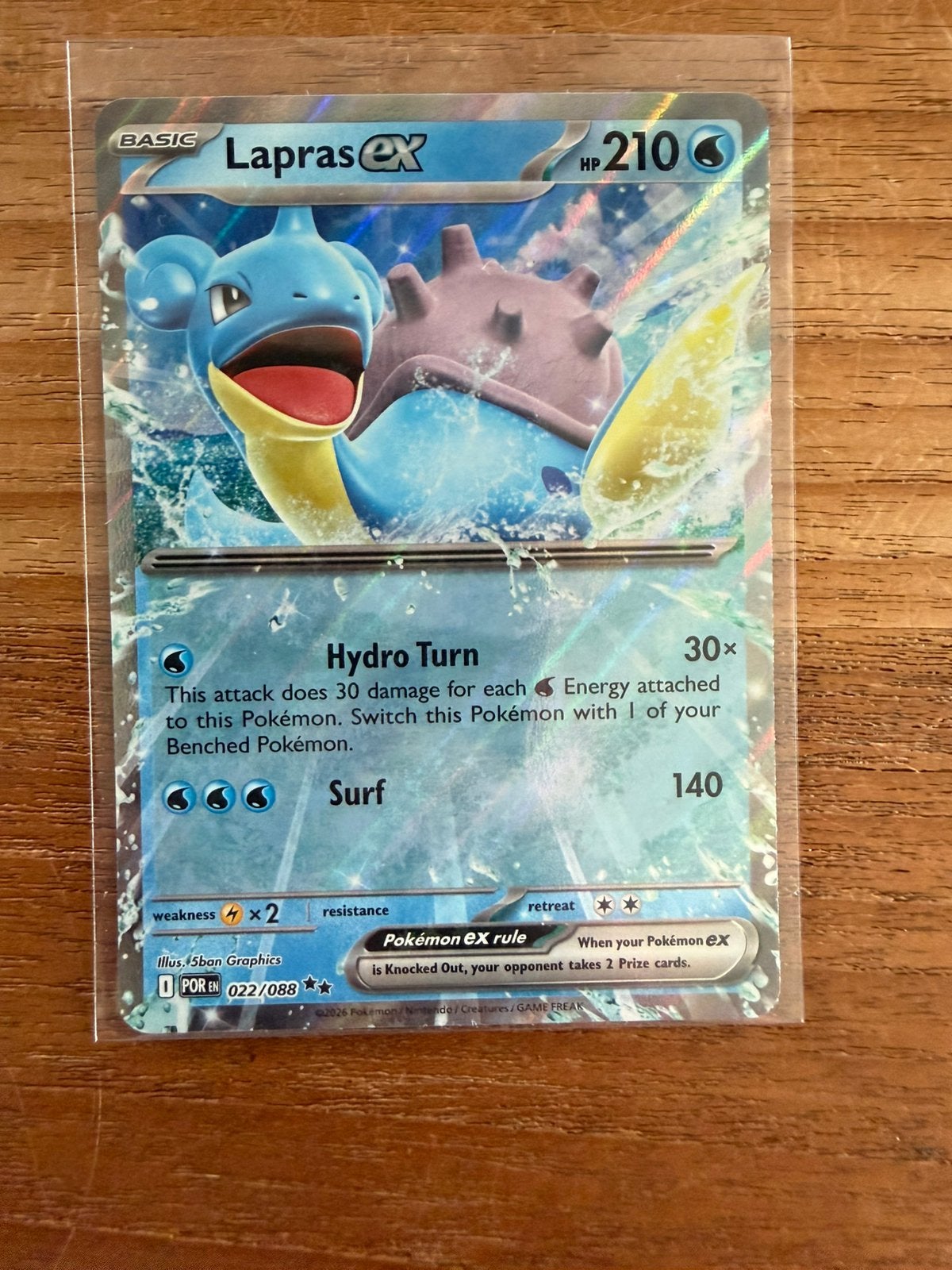 Lapras EX 22 Perfect Order, Ophalen of Verzenden, Nieuw, Losse kaart, Foil