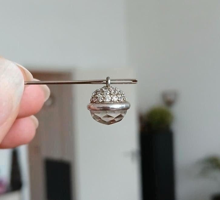 Zinzi bedel echt zilver - 925 Sterling zirconia hanger, Overige merken, Gebruikt, Ophalen of Verzenden, 1 bedel