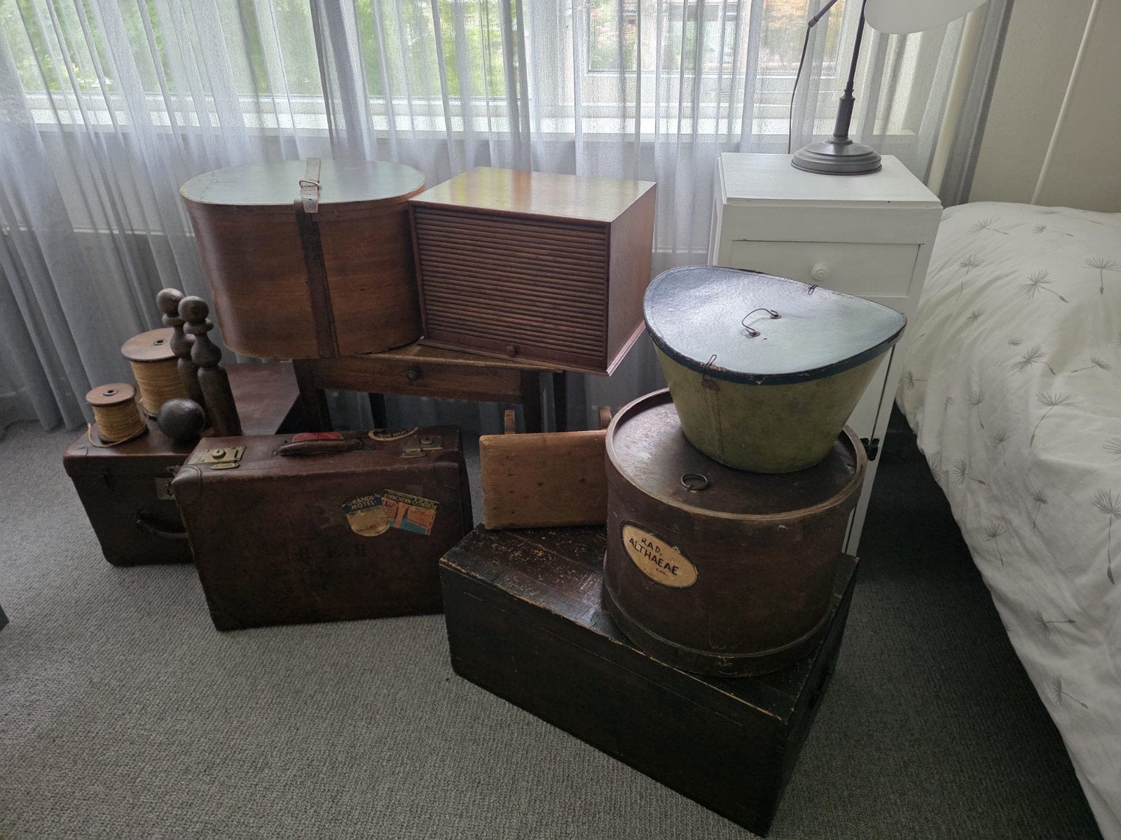 Diverse Brocante Collectie: Koffers, Kisten en Meer, Antiek en Kunst, Ophalen