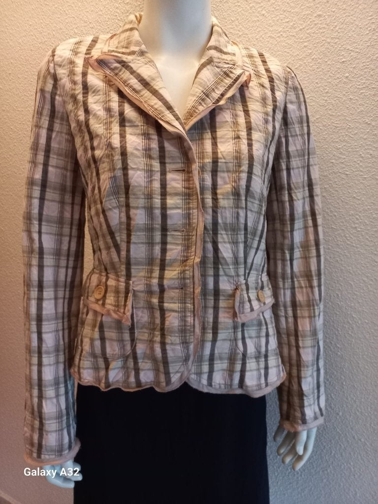 Bandolera - roze geruit jasje maat 40 en Levi's roze broek, Maat 38/40 (M), Ophalen of Verzenden, Zo goed als nieuw, Jasje