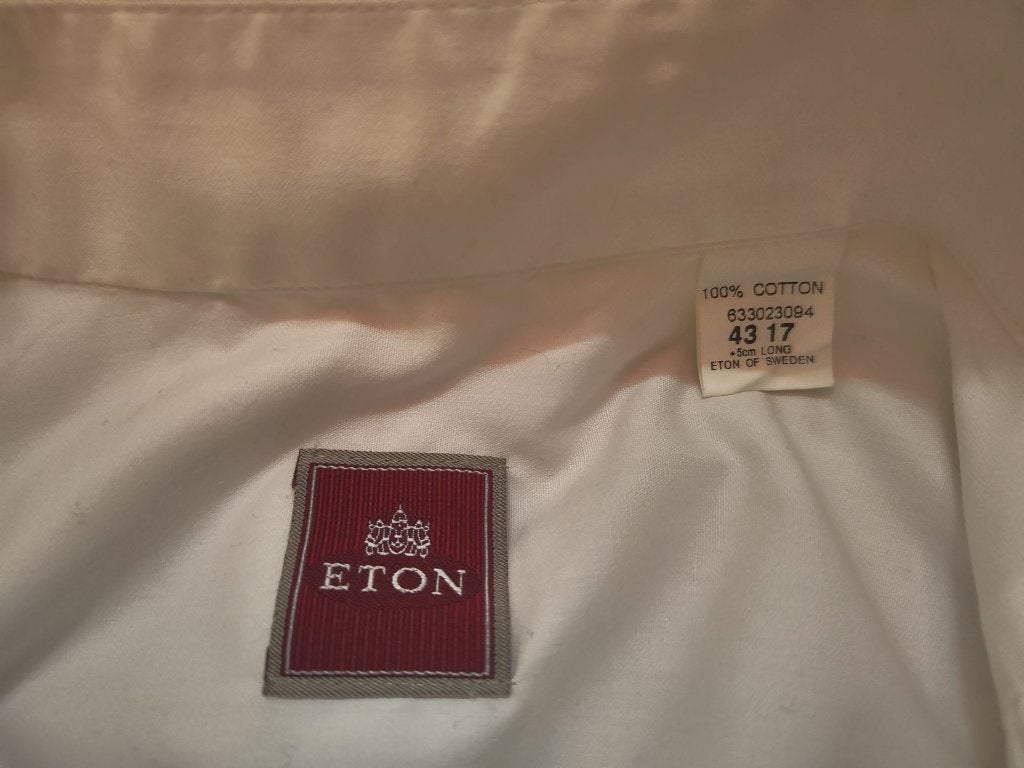 3x gedragen mooi Eton smoking gala hemd 43 ML7 100% katoen, Kleding | Heren, Wit, Eton, Ophalen of Verzenden, Zo goed als nieuw