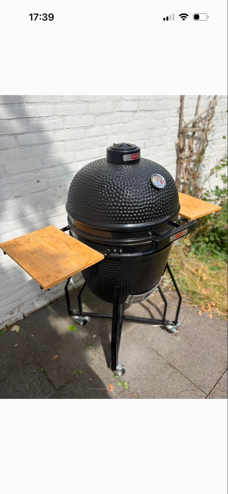 Onderstel en bamboe zijtafels voor Grillguru kamado, Ophalen of Verzenden, Gebruikt