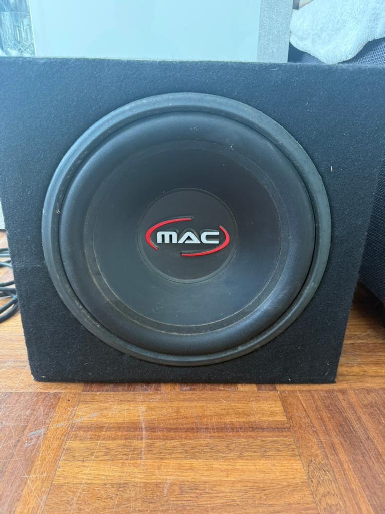 MAC Audio MPX 30 BOX 112 Subwoofer - 600 Watt Max, Gebruikt, Subwoofer, 120 watt of meer, Ophalen