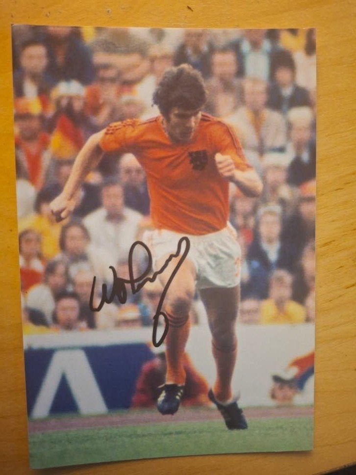 Gesigneerde foto Willem van Hanegem, Ophalen of Verzenden, Overige onderwerpen