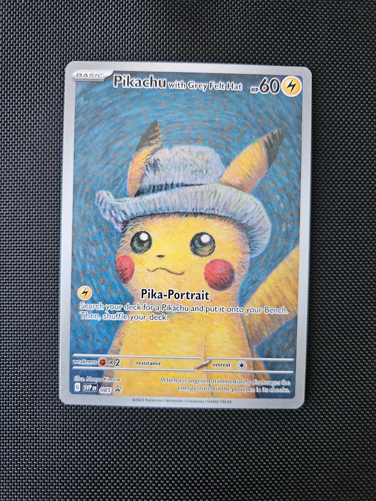 Pikachu Van Gogh - (lichte) schade, Hobby en Vrije tijd, Verzamelkaartspellen | Pokémon, Ophalen of Verzenden, Gebruikt, Losse kaart