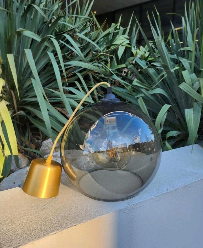 Jakobsbyn Ikea Hanglamp Smoked glass, Ophalen of Verzenden, Minder dan 50 cm