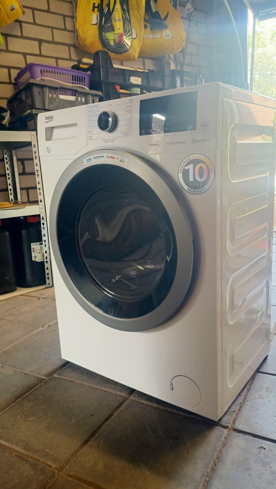 Beko HTV7732XW01 Wasmachine/Droger 7kg/4kg, 6 tot 8 kg, Ophalen of Verzenden, Zo goed als nieuw, 85 tot 90 cm