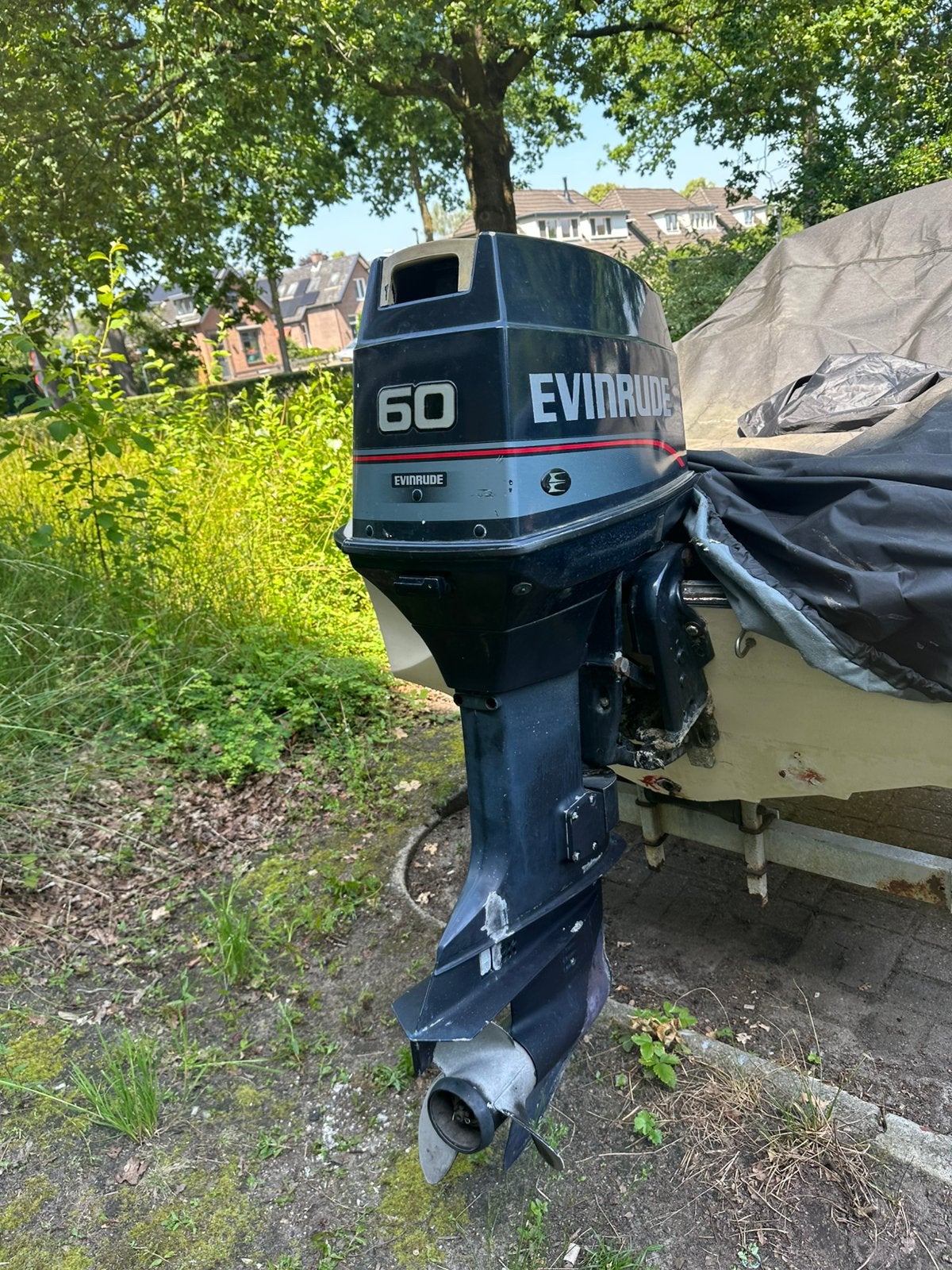 Evinrude 60PK 2Takt, Watersport en Boten, Buiten- en Binnenboordmotoren, Ophalen, Met afstandsbediening, Zo goed als nieuw, Benzine
