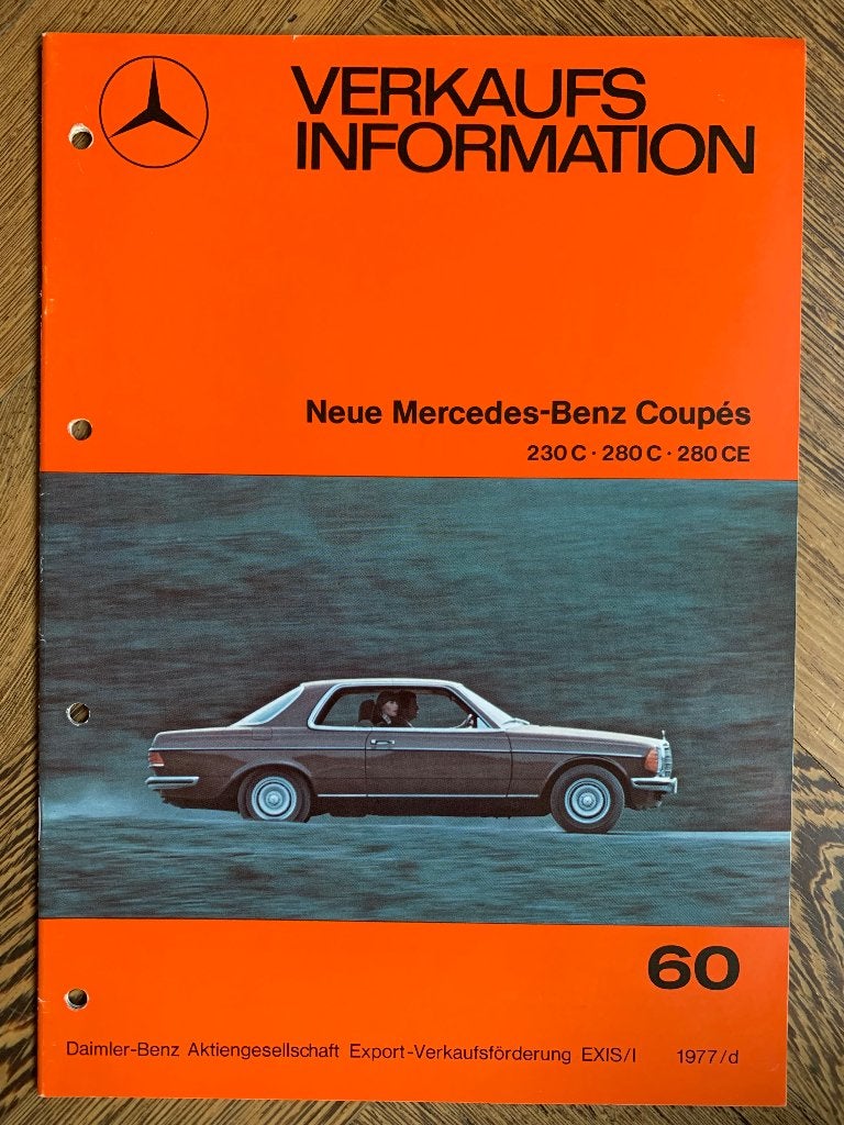 Verkaufsinformation Mercedes-Benz CE coupe C123 1977, Nieuw, Mercedes-Benz, Mercedes, Ophalen of Verzenden