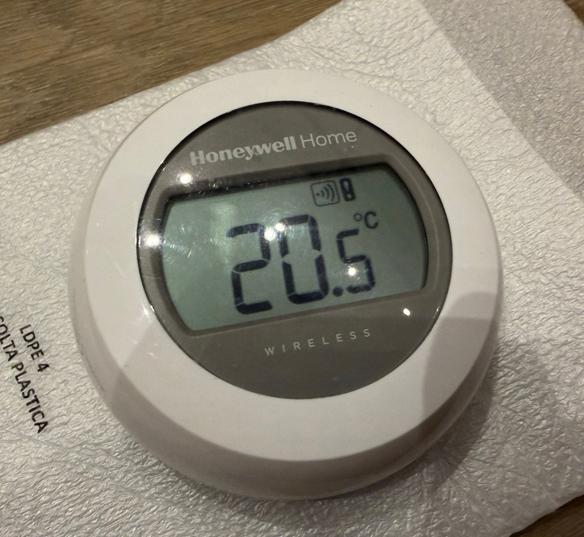 Honeywell Home Round Wireless Thermostaat - Zo goed als nieu, Doe-het-zelf en Verbouw, Thermostaten, Ophalen of Verzenden, Zo goed als nieuw