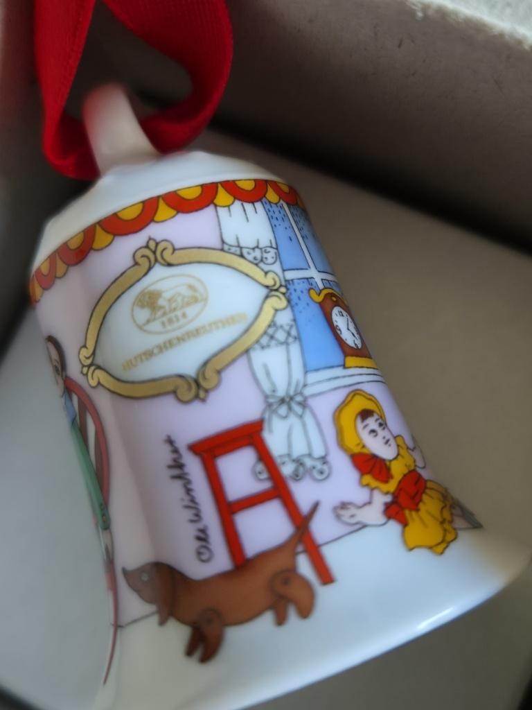 Mini kerstklokje porselein Hutschenreuther Gute Stube, Diversen, Kerst, Verzenden, Nieuw