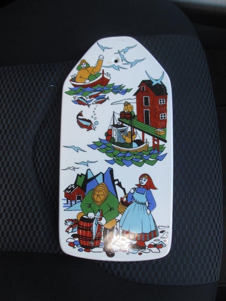 Figgjo Torskefiske grote kaasplank Gerd design Noorwegen '60, Antiek en Kunst, Ophalen of Verzenden