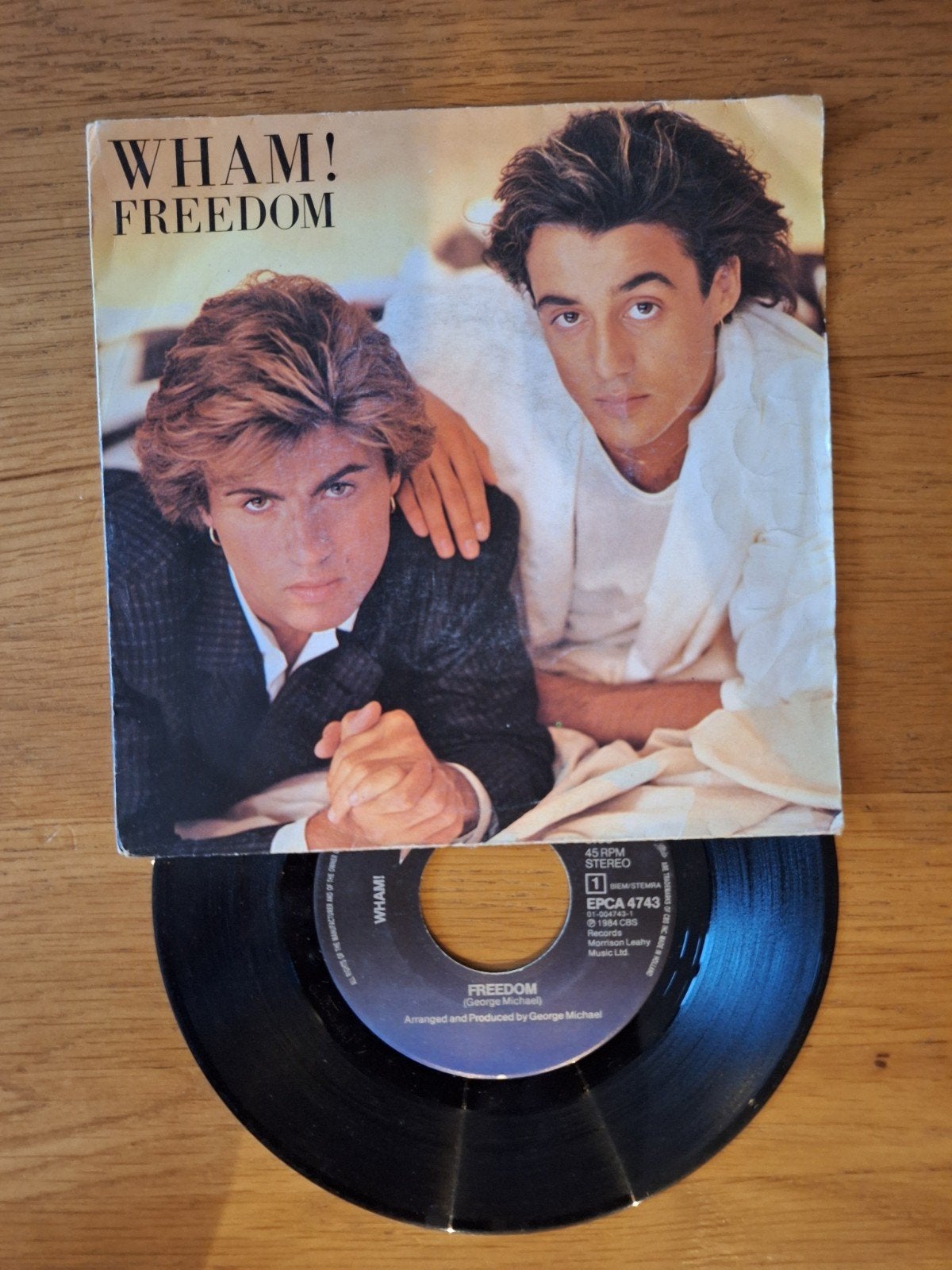 Wham! Freedom Single - Popklassieker uit de jaren '80, Cd's en Dvd's, Vinyl Singles, Fotohoes, Ophalen of Verzenden, Gebruikt