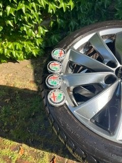 Alu velgen met winterbanden Alfa Romeo, Auto-onderdelen, Banden en Velgen, Ophalen, Gebruikt, Velg(en), 17 inch