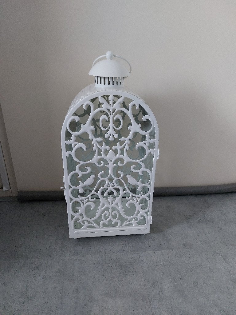 Lantaarn voor kaarsen van ikea, Huis en Inrichting, Ophalen, Gebruikt, Lantaarn, Wit