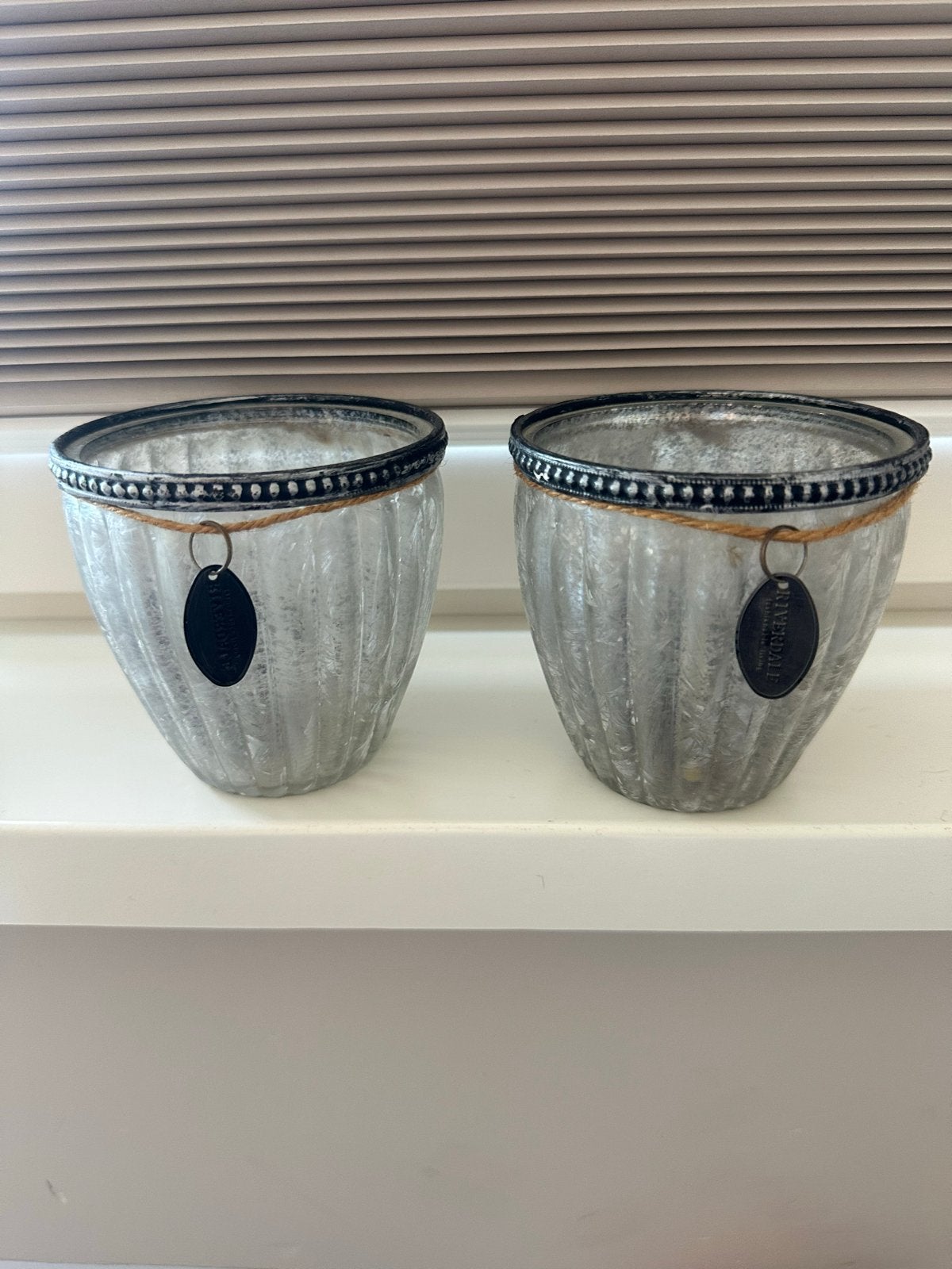 Riverdale Windlichten Set - Glas - Zo goed als nieuw, Wit, Ophalen of Verzenden, Windlicht, Riverdale