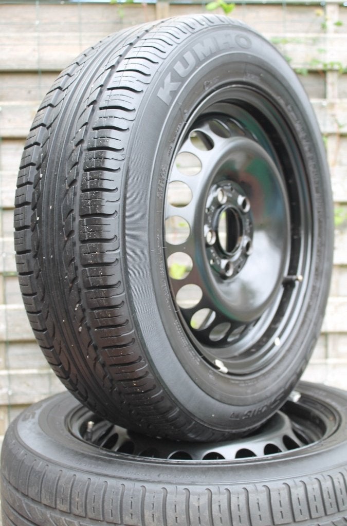 4 Zomerbanden op velg 5x112 Mercedes A-Klasse W169 7mm, Auto-onderdelen, Banden en Velgen, Ophalen, Gebruikt, 15 inch, 185 mm