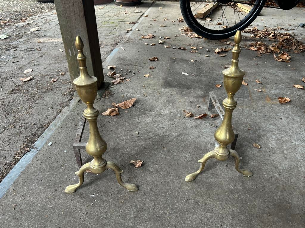 Metalen ornamenten voor haardplaat, Huis en Inrichting, Ophalen, Gebruikt, Vrijstaande haard, Overige soorten