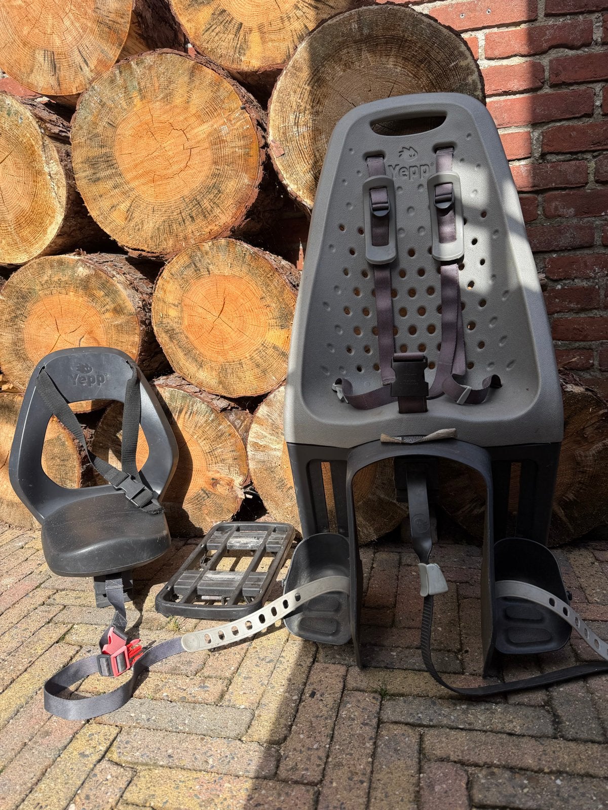Yepp Fietszitjes (2x Achterzitje) met adapter, Ophalen, Achterzitje, 9 t/m 18 kg, Gebruikt
