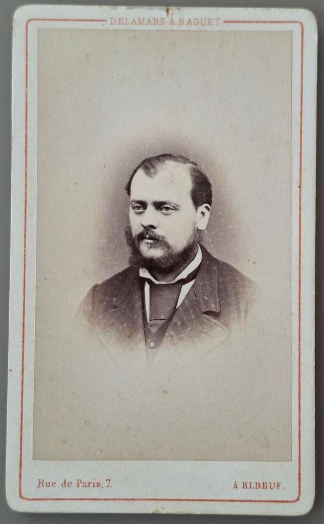 233 cdv man Meddens uit Rotterdam gefotografeerd in Parijs, Ophalen of Verzenden, Voor 1940, Gebruikt, Overige onderwerpen