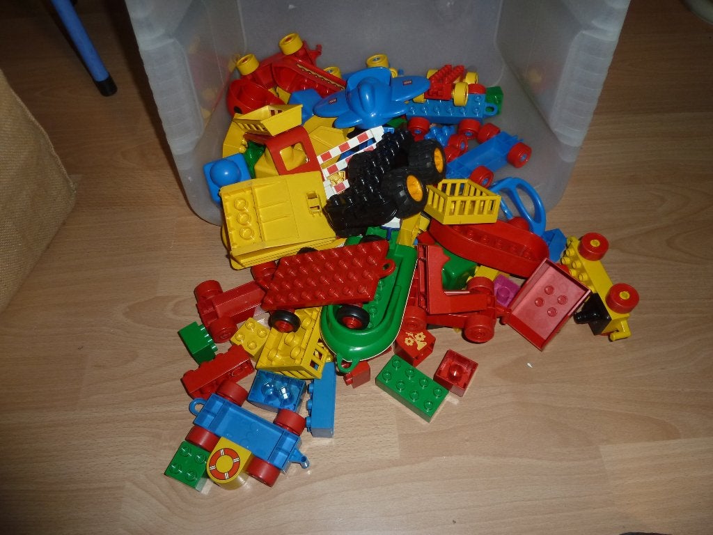 Bak vol met divers Duplo, Kinderen en Baby's, Ophalen, Gebruikt, Losse stenen, Duplo