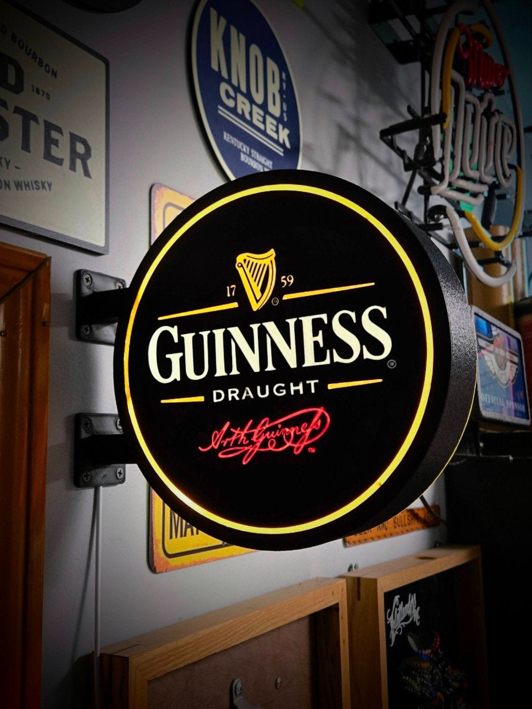 Guinness Dubbele Lichtbak - Nu €64,95, Verzamelen, Ophalen of Verzenden, Nieuw, Reclamebord, Plaat of Schild, Overige merken