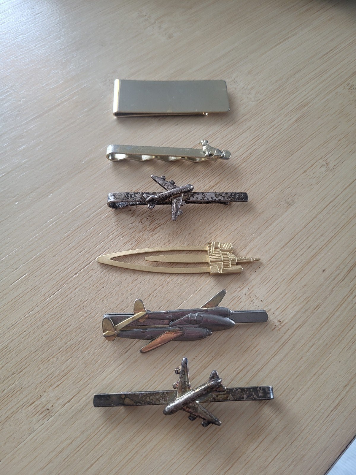 Diverse vintage dasspelden en geldclips, Ophalen, Gebruikt, Overige materialen